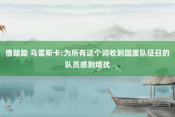 撸踏踏 马雷斯卡:为所有这个词收到国度队征召的队员感到烦扰