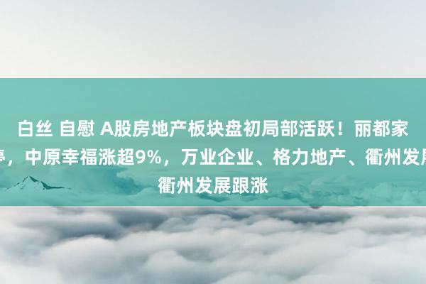 白丝 自慰 A股房地产板块盘初局部活跃！丽都家眷涨停，中原幸福涨超9%，万业企业、格力地产、衢州发展跟涨