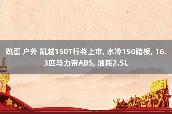 跳蛋 户外 凯越150T行将上市， 水冷150踏板， 16.3匹马力带ABS， 油耗2.5L