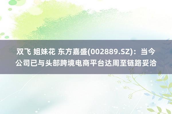 双飞 姐妹花 东方嘉盛(002889.SZ)：当今公司已与头部跨境电商平台达周至链路妥洽