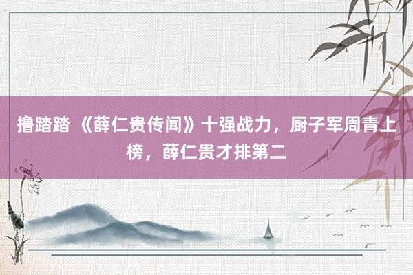撸踏踏 《薛仁贵传闻》十强战力，厨子军周青上榜，薛仁贵才排第二