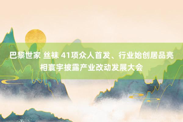 巴黎世家 丝袜 41项众人首发、行业始创居品亮相寰宇披露产业改动发展大会