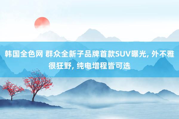 韩国全色网 群众全新子品牌首款SUV曝光， 外不雅很狂野， 纯电增程皆可选