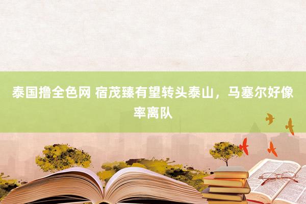 泰国撸全色网 宿茂臻有望转头泰山，马塞尔好像率离队