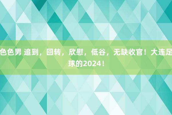 色色男 追到，回转，欣慰，低谷，无缺收官！大连足球的2024！