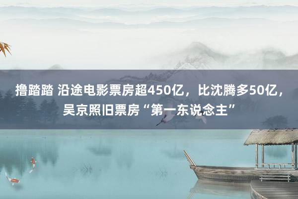 撸踏踏 沿途电影票房超450亿，比沈腾多50亿，吴京照旧票房“第一东说念主”