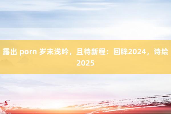 露出 porn 岁末浅吟，且待新程：回眸2024，诗绘2025