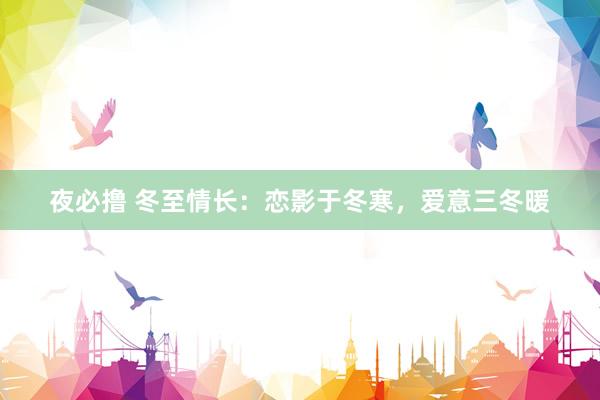 夜必撸 冬至情长：恋影于冬寒，爱意三冬暖