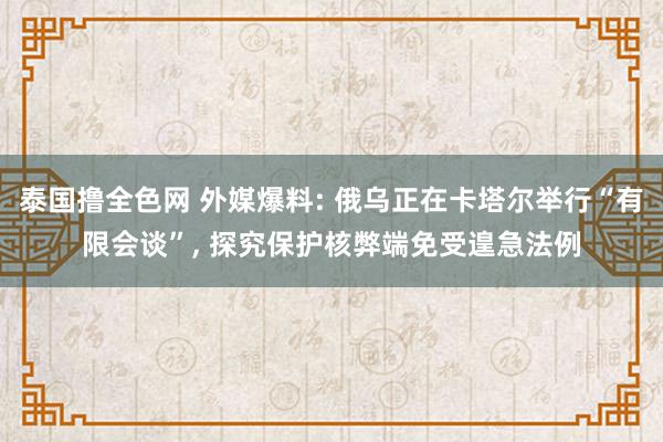 泰国撸全色网 外媒爆料: 俄乌正在卡塔尔举行“有限会谈”， 探究保护核弊端免受遑急法例